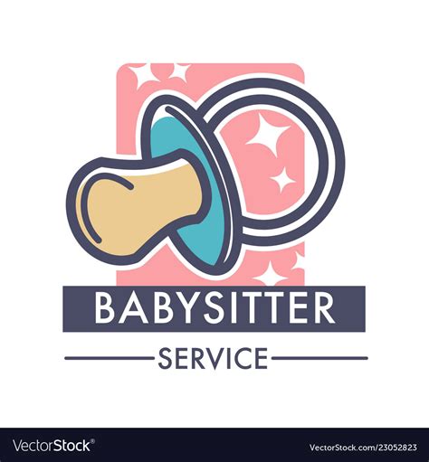 Babysitter Service Company Caring For Children Vector Image