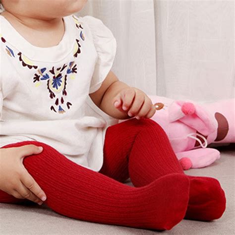 2 Pcslot Baby Girl Tights Soft Cotton Girls Warm Tights Infant Solid