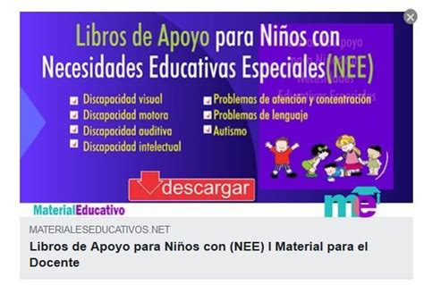 Libros De Apoyo Para Niños Con Nee Materiales Para Preescolar