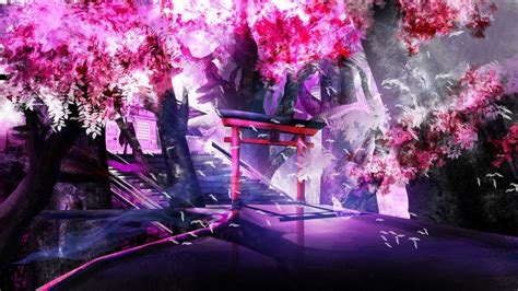 Purple Anime Wallpapers 1080p Wallpaper Cave Gambaran