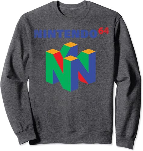 Nintendo 64 Classic Logo Retro Vintage Sweatshirt Clothing