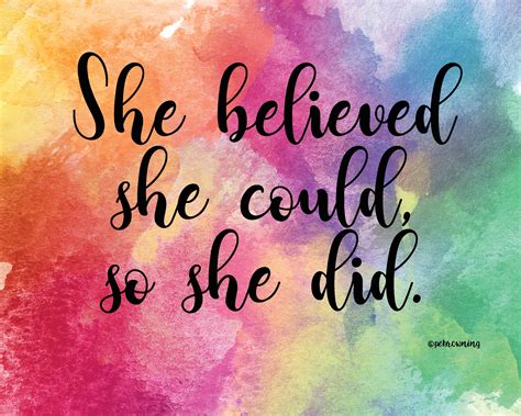 I kept seeing, in multiple stores, various versions of the a saying painted on wood or burlap or canvas. She believed she could, so she did #inspirational #motivation #woman #strong #quotes | Done ...