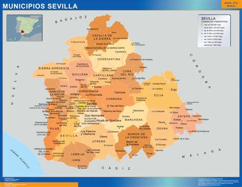 Sevilla Mapa Mapa De Carreteras De La Provincia De Sevilla Tamano