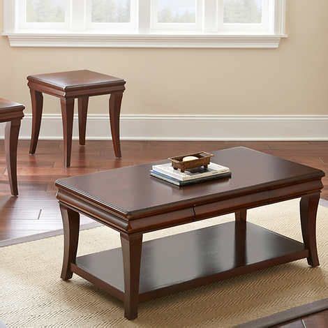 Tables made of tempered glass are stronger and safer than normal glass Samwell 3-piece Occasional Table Set | Coffee table ...