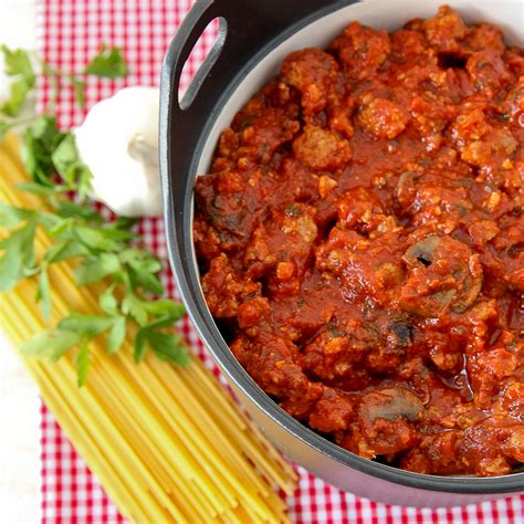 How to make spaghetti sauce from tomato sauce, step by step instructions, pictures and variations. Italian Sausage Spaghetti Sauce