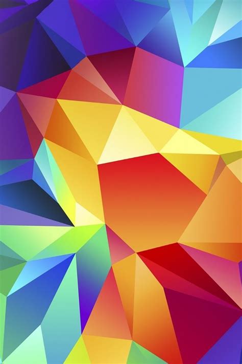 Polygon Gradient Multicolor Iphone 4s Wallpapers Free Download