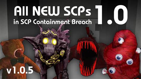All New Scps In Scp Containment Breach 10 V105 Youtube