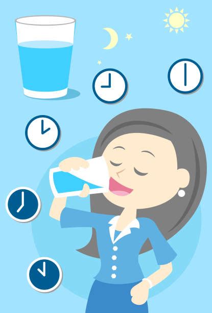 Girl Drinking Water Illustrations Royalty Free Vector Graphics And Clip