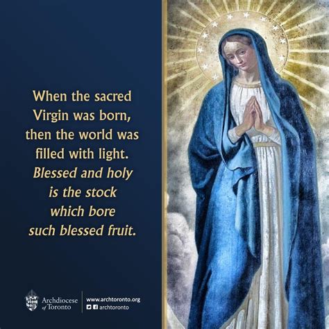 archdiocese of toronto on twitter virgin mary birthday mary birthday mama mary birthday
