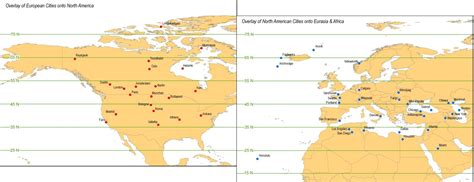 The True Scale Of North America Compared To Europe Cities Transposed