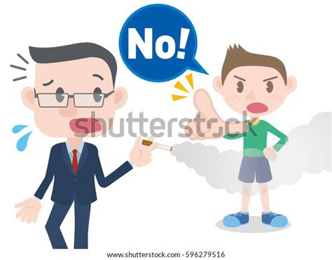 passive smoking concept attention nosmoking area stock vector royalty free 596279516