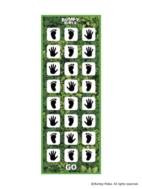 Hand And Feet Hopscotch Game For Kids 8x3 Feet Pvc Flex