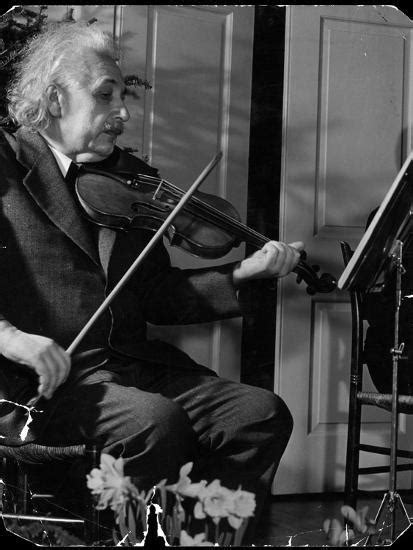 Physicist Dr Albert Einstein Practicing His Beloved Violin Premium