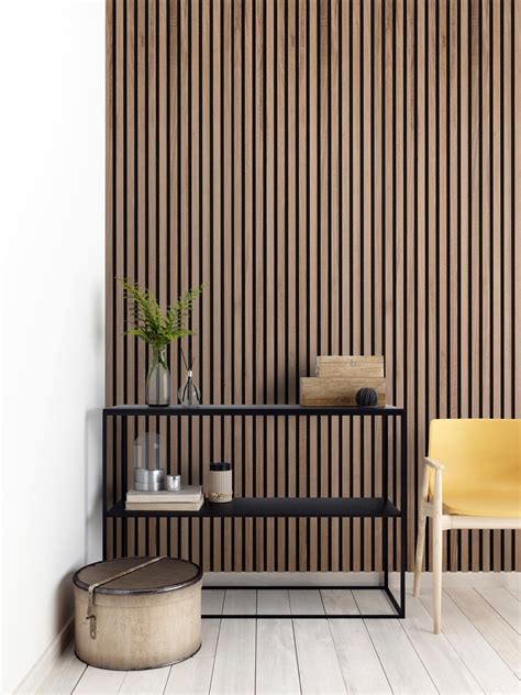 Acupanel Rustic Walnut Acoustic Wood Wall Panels Wood Slat Wall