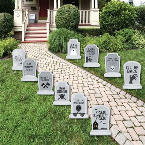 Funny Tombstones Graveyard Lawn Decorations Halloween Yard