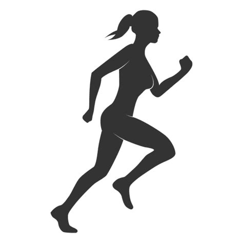Fitness Woman Silhouette Run Transparent Png And Svg Vector File