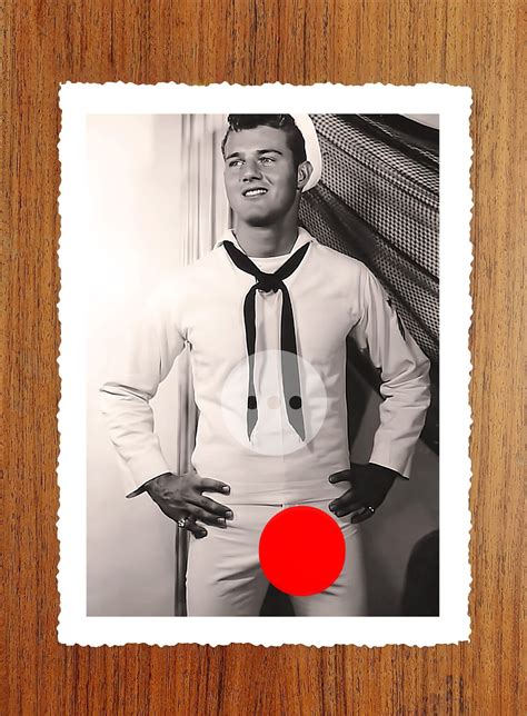 Huge Bulge Handsome Sailor Military Navy Vintage Photo Print Etsy Uk