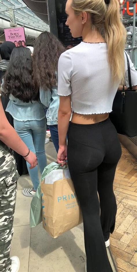 Must See Blonde See Through Flared Pants Spandex Leggings And Yoga