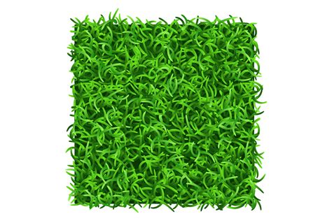 Grass Patch Top View Realistic Lawn Til Graphic By Microvectorone