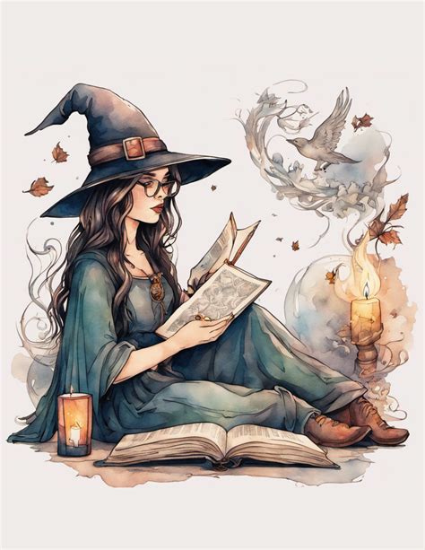Enchanted Reading Witch Art Magical Art Fantasy Art
