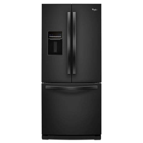 Whirlpool 30 In W 197 Cu Ft French Door Refrigerator In Black