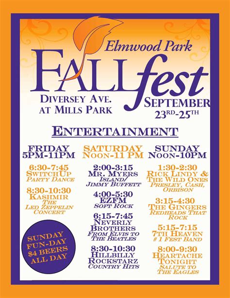 Elmwood Park Fall Fest Upcoming Events In Elmwood Park On Do312