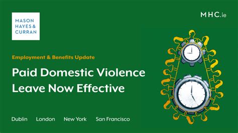 Paid Domestic Violence Leave Now Effective Mason Hayes Curran