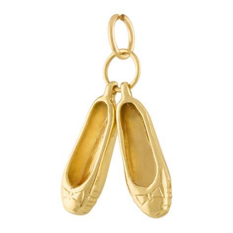Ballet Shoes 14k Gold Charm Ballet Charms Sports And Recreation Charms