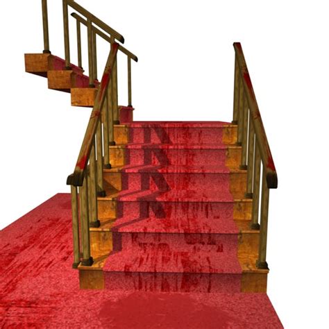 Bloody Carpet Stair Case 3d Model