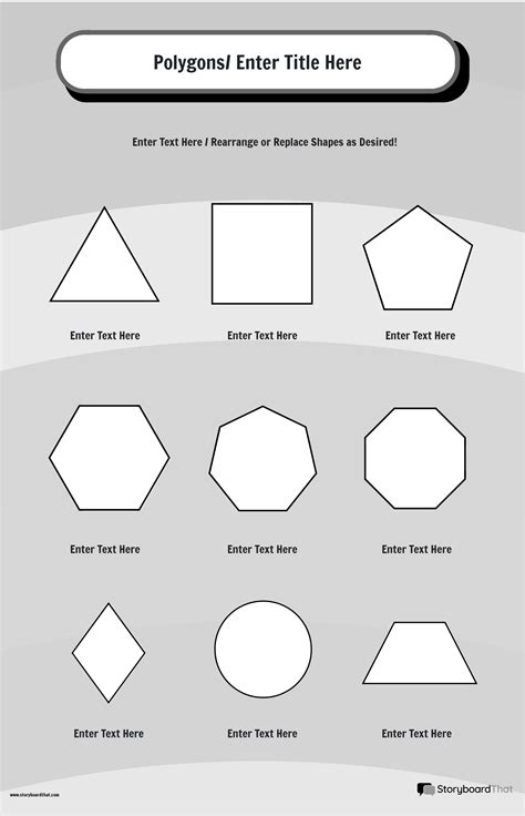 Pastel Themed 2d Shapes Poster Storyboard By Templates