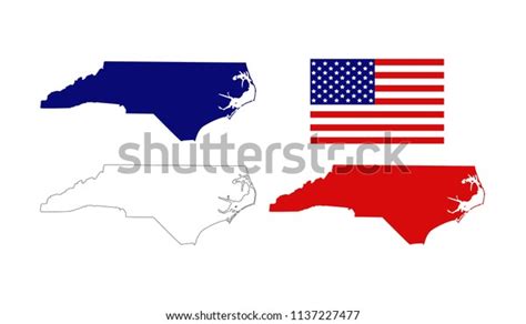 Vector Illustration North Carolina Maps Usa Stock Vector Royalty Free