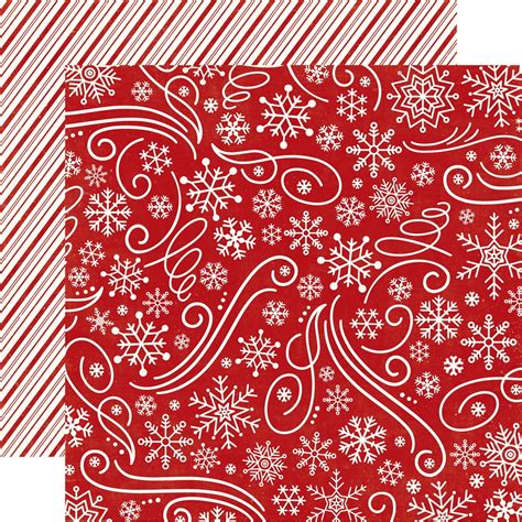 A Perfect Christmas Double Sided Cardstock 12x12 Snowflake Swirl
