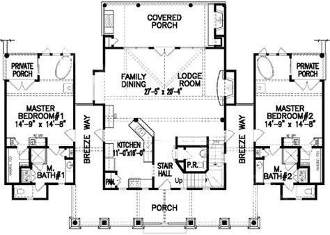 5 Bedroom House Plans With 2 Master Suites Eclectic Dining Room