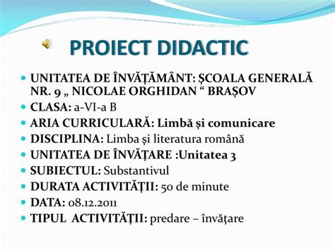 Ppt Proiect Didactic Powerpoint Presentation Free Download Id2059001