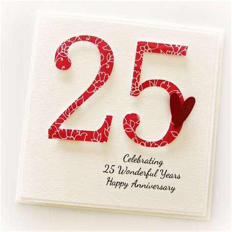Personalised 25th Anniversary Card Wedding Anniversary Personalized