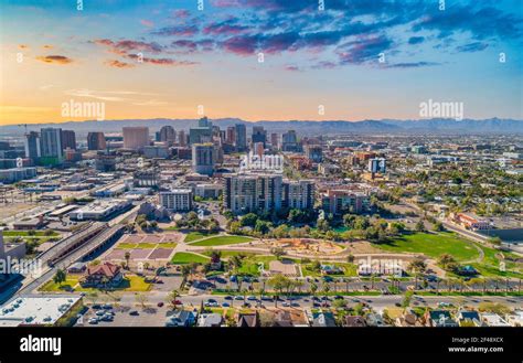 Phoenix Arizona Usa Downtown Skyline Aerial Stock Photo Alamy
