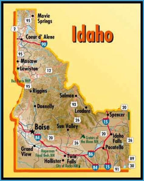 Idaho Points Of Interest Map Hot Sex Picture