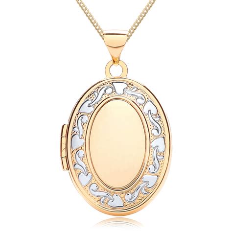 Maybe you would like to learn more about one of these? Oval Family Album Locket, 9ct Yellow & White Gold ...