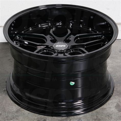 19x9519x105 Esr Cs15 5x108 Custom 2222 Gloss Black Wheels Rims Set