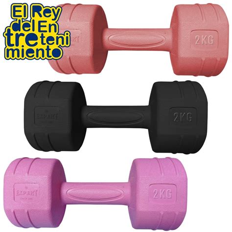 Mancuerna fitness mancuerna hexagon fundido engomadas blockhantel kraftraining gym. Mancuerna 2kg Revestida Pvc Pesa Fitness Rey ...