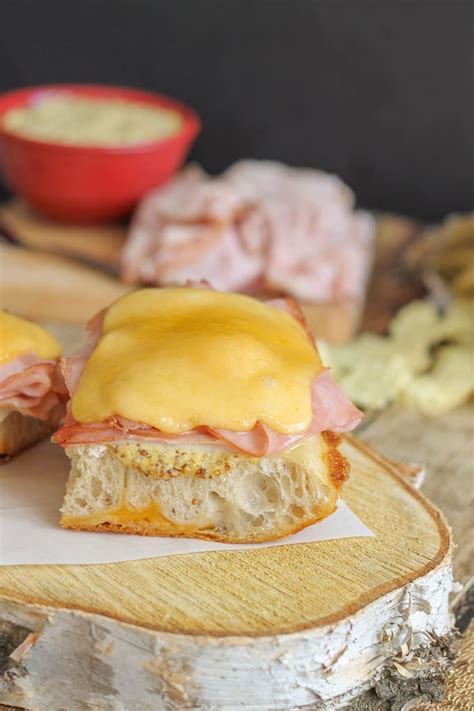 open faced hot ham and cheese sandwiches strawberry blondie kitchen