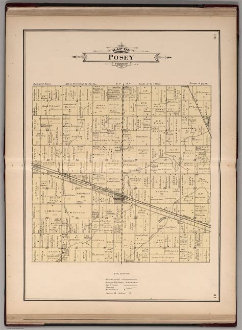 Posey Township Rush County Indiana David Rumsey Historical Map