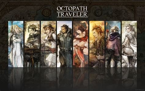 Octopath Traveler Cast Hd Wallpaper Epic Rpg Adventure Background