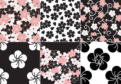 Sakura Flower Vector Pattern Pack 56308 Vector Art At Vecteezy