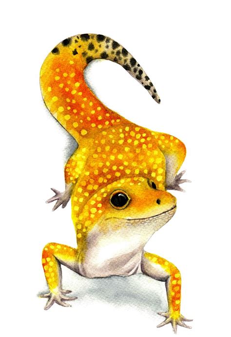 Gecko Print Reptile Lover Smiling Gecko Lizard Wall Decorfunny