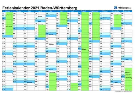 Ferien und feiertage deutschland ferienkalender kostenlos ausdrucken. Kalender 2021 Baden-Württemberg : Kalender 2020 Pdf Baden ...