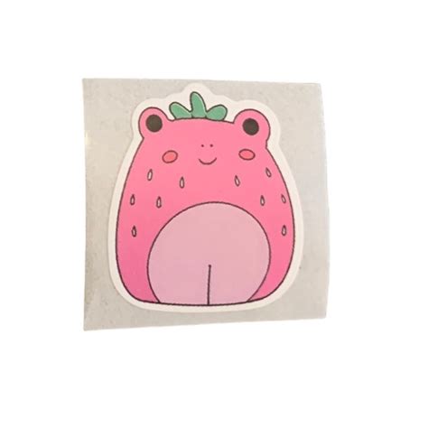 Toys New Adabelle The Pink Strawberry Frog Squishmallow Sticker Size