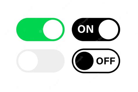 Premium Vector Switch Toggle Buttons On Off Vector Isolated Web