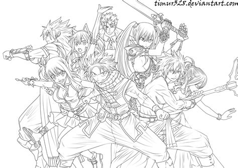 Team Fairy Tail Free Coloring Pages