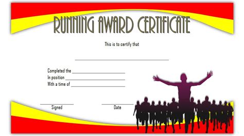 Running Award Certificate Template Free 1 Di 2020
